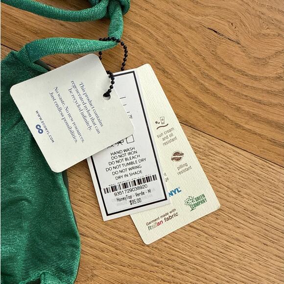 Fae Swim - Honey Triangle Bikini Top in Verde Green - Picture 3 of 4